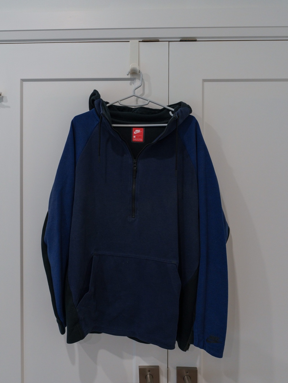 Nike Tech Fleece Blue and Navy Pullover Hoodie - Picture 3 of 5